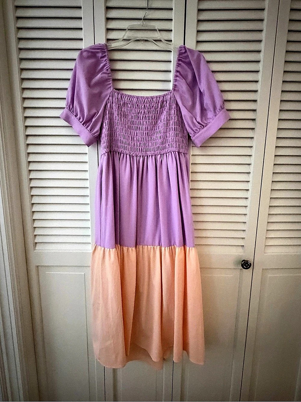 Crosby by Mollie  BurchColor Block Maxi Dress in Purple & Pink Size Medium Like